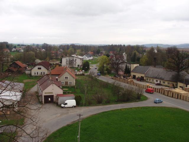 Žichlínek, pohled z kostela