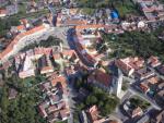 Letecký snímek města Dačice 1